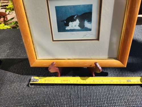 VINTAGE 1980S SLEEPING TOM BY JULIAN WILLIAMS LIMITED EDITION PRINT NO 52 OF 100