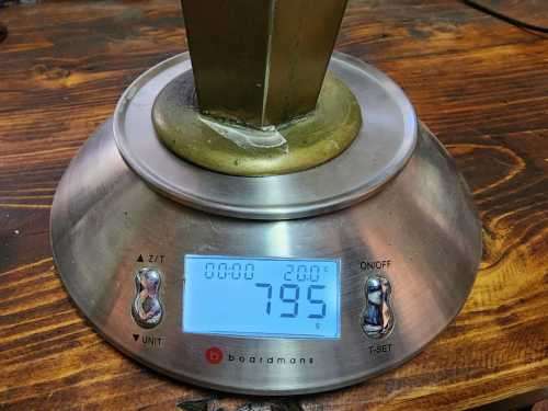 HEAVY (800G) BRASS HEXAGONAL SHAPED VASE  NOTE I HAVE OTHER BRASS ITEMS ON AUCTION