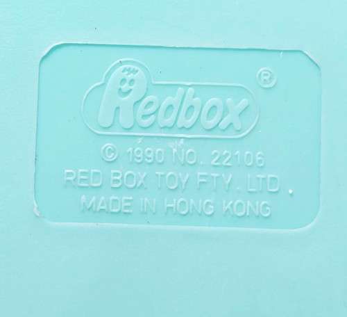A VINTAGE 1990 REDBOX CABOODLES MAKE UP CARRY CASE IN LIGHT PURPLE AND TEAL WITH HEART LOCK AND MIRR