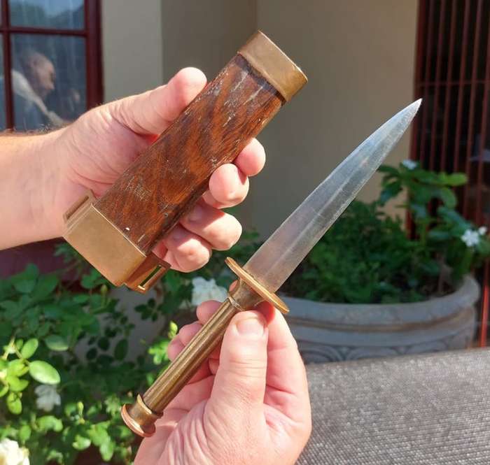 WW2 GERMAN NAVY DIVERS KNIFE VINTAGE REPLICA BRASS COPPER AND STEEL