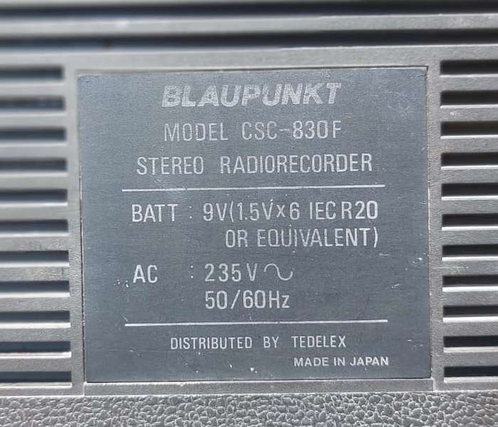 VINTAGE 1980S BLAUPUNKT (CROWN) CSC 830-F BOOMBOX GHETTOBLASTER IN GOOD WORKING CONDITION