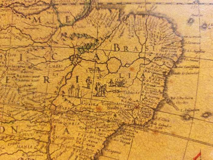 RARE ANTIQUE MAP AMERICAE NOVA TABULA WITH ELDORADO WILLEM BLAEU (1571-1638) HAND COLOURED ENGRAVING
