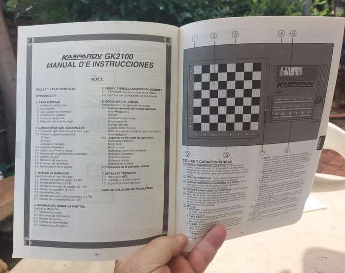 VINTAGE 1993 KASPAROV SAITEK GK2100 ADVANCED CHESS COMPUTER WORKING 100%