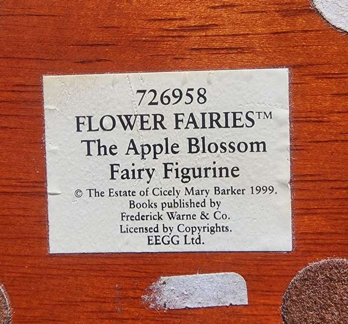 APPLE BLOSSOM FAIRIES A CICELY MARY BARKER DESIGN RESIN HAND PAINTED  1ST of 7 FAIRYS ON AUCTION