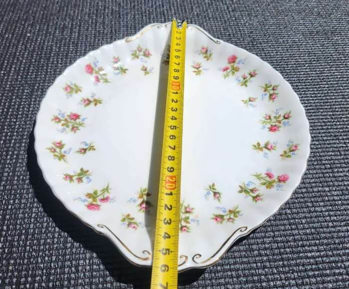 Royal Albert 1966-1980 Winsome Pattern (Small Pink Roses) Two Handled Cake Plate