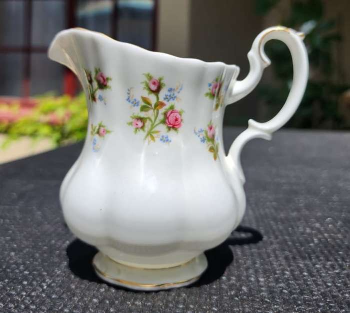 Royal Albert 1966-1980 Winsome Pattern (Small Pink Roses) Creamer and Sugar Pot