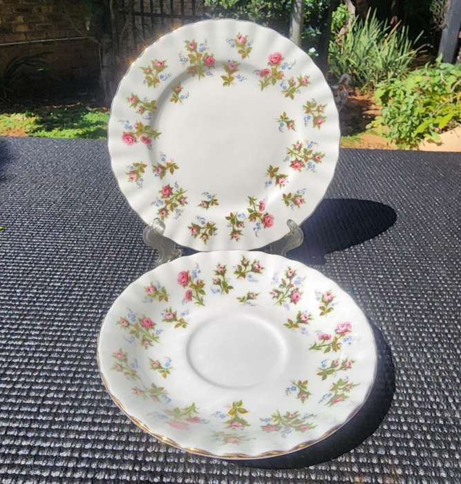 Royal Albert 1966-1980 Winsome Pattern (Small Pink Roses) ODD Saucer and Sideplate