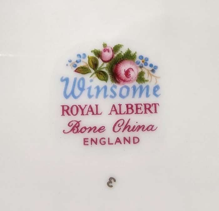 Royal Albert 1966-1980 Winsome Pattern (Small Pink Roses) ODD Saucer and Sideplate