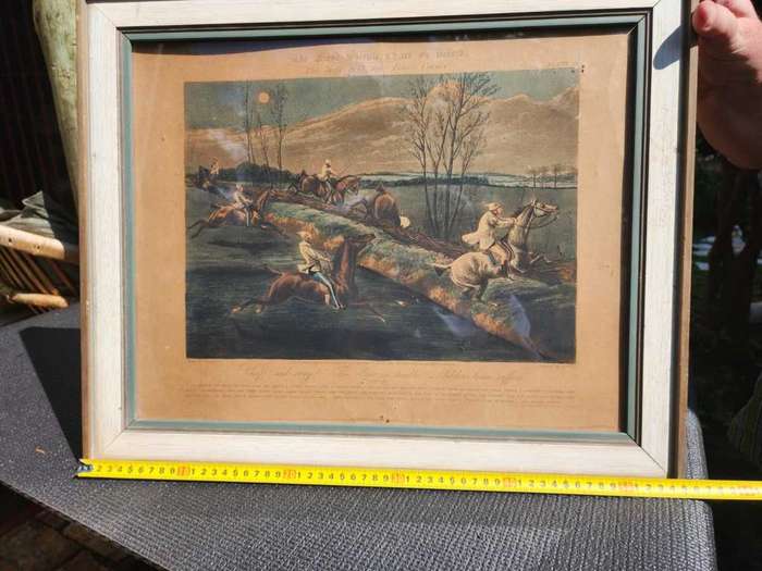 Plate II First Steeple-Chase On Record 1839 Very Rare Original Coloured Aquatint Henry Alken