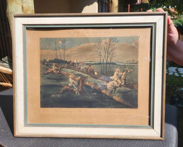 Plate II First Steeple-Chase On Record 1839 Very Rare Original Coloured Aquatint Henry Alken