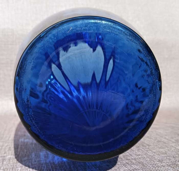 Awesome Entryway Centerpiece Anchor Hocking Cobalt Blue Ribbed Flower Vase