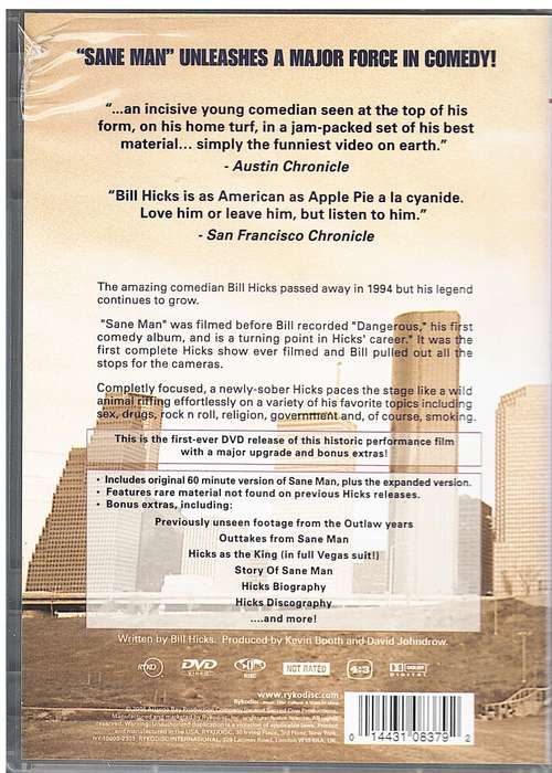 Bill Hicks - Sane Man DVD