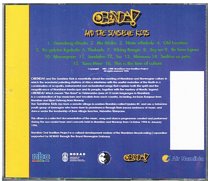 Obenda! and The Sunshine Kids CD