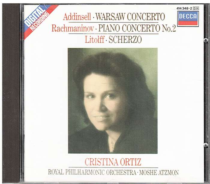 Cristina Ortiz - Addinsell/Rachmaninov/Litolff CD (with Royal Philharmonic, Moshe Atzmon - Cond.)
