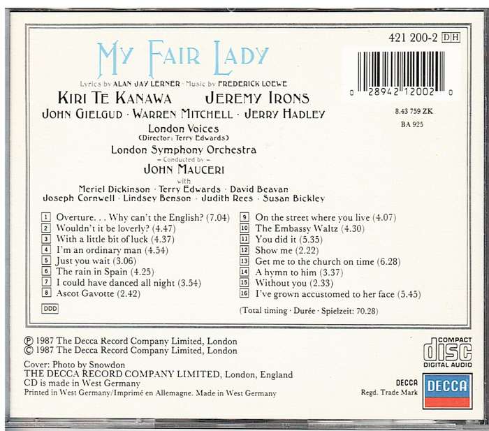 My Fair Lady (Lerner & Loewe) - Kiri Te Kanawa & Jeremy Irons
