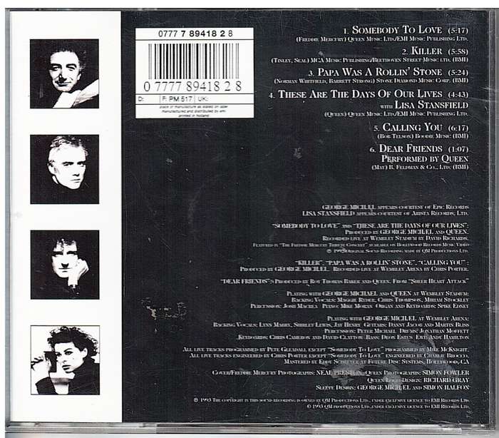 George Michael and Queen with Lisa Stansfield - Five LIve CD (EP)