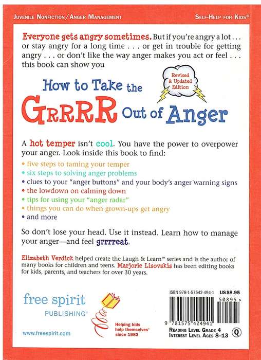 How To Take The Grrrr Out Of Anger - Elizabeth Verdick & Marjorie Lisovskis