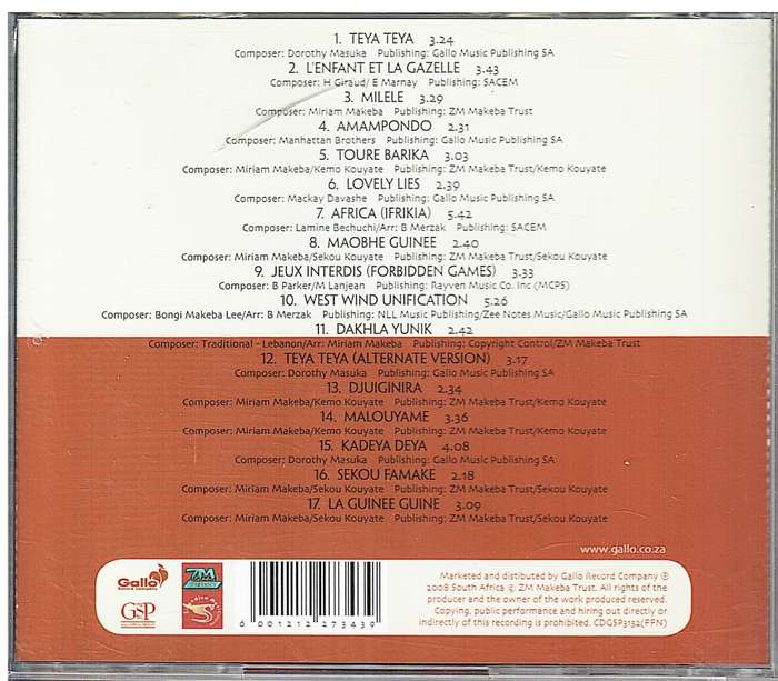 Miriam Makeba - The Guinea Years CD