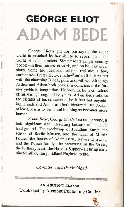 Adam Bede - George Eliot