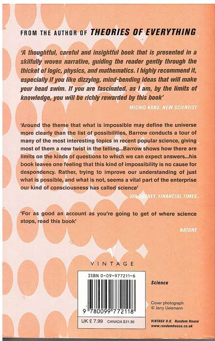 Impossibility: The Limits of Science and the Science of Limits - John D Barrow