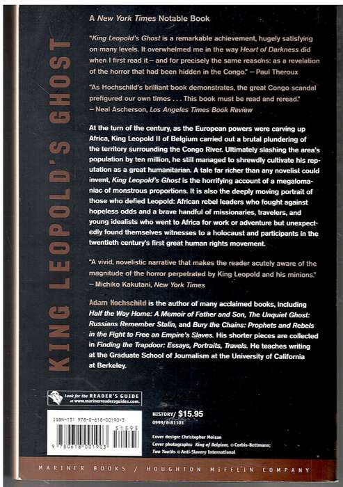 King Leopold`s Ghost: A Story of Greed, Terror, and Heroism in Colonial Africa - Adam Hochschild