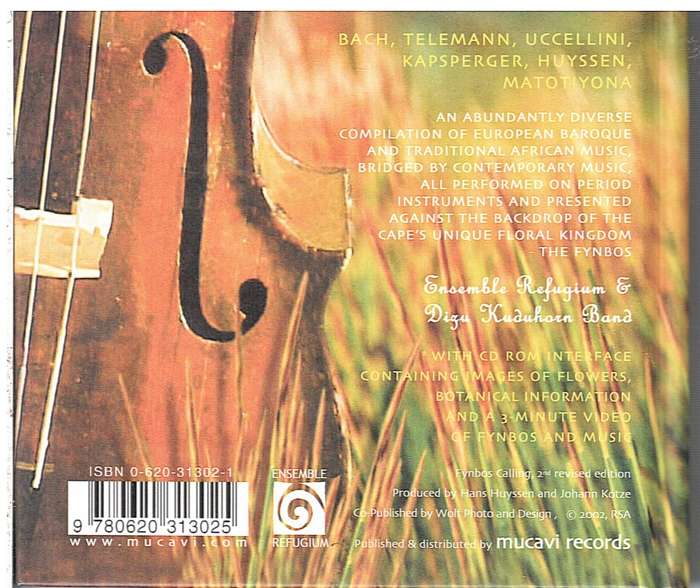 Fynbos Calling: African and European Early and Contemporary Music Book & CD - Ensemble Refugium