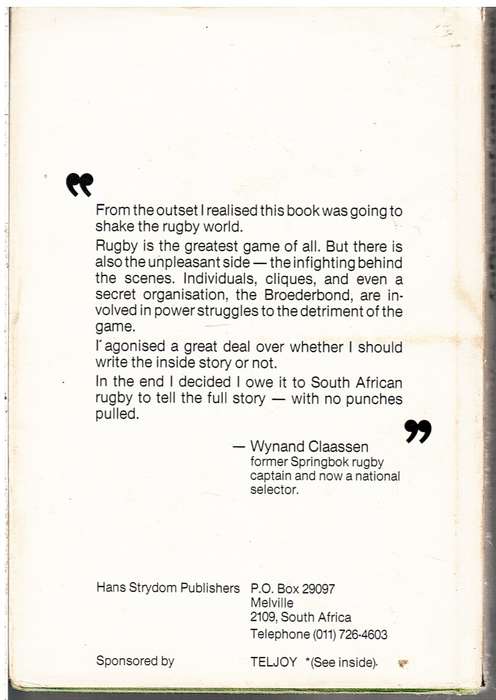 More Than Just Rugby - Wynand Claassen with Dan Retief [SIGNED BY AUTHOR AND NUMBERED/121]