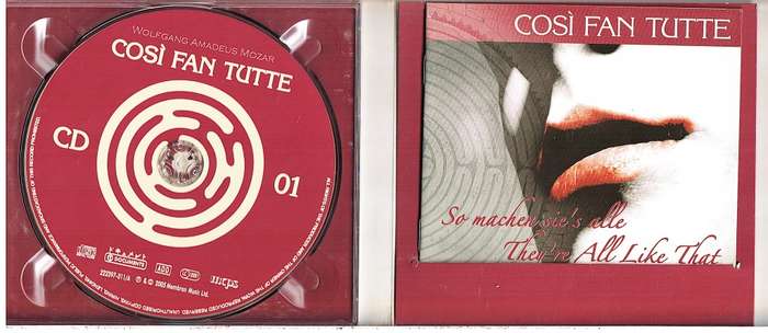 Mozart: Cosi Fan Tutte - Lisa Della Casa et al (Karl Bohm cond.) 2 CD set