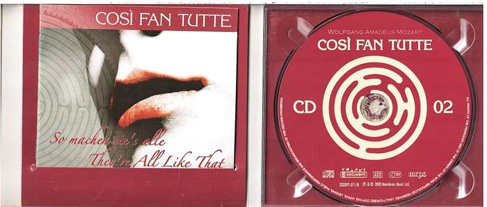 Mozart: Cosi Fan Tutte - Lisa Della Casa et al (Karl Bohm cond.) 2 CD set