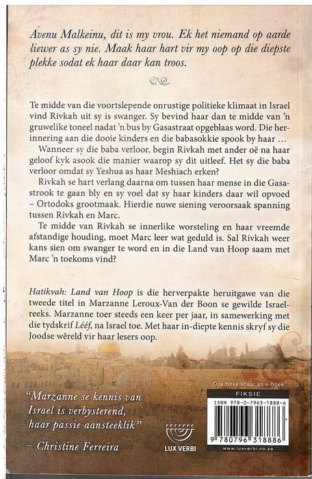 Hatikvah: land van Hoop - Marzanne Leroux-Van der Boon