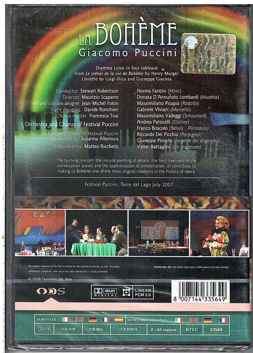 Giacomo Puccini: La Boheme DVD