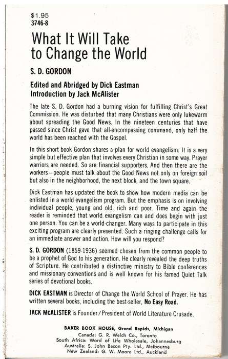 What It Will Take To Change The World - SD Gordon