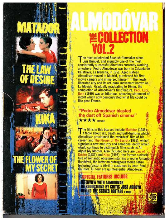 Almodovar: The Collection Vol 2 4 DVD Set