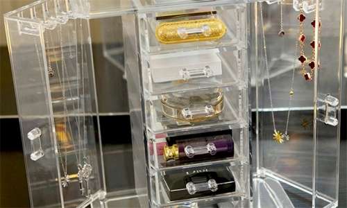 Jewellery Cosmetics Organiser Display Acrylic 6 Drawer Jewelry Rack