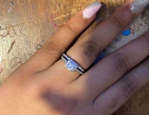 Dazzling Natural White Sapphire Ring Set 925 Sterling Silver Jewelry Bride Wedding Engagement
