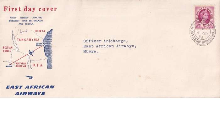 First Day Cover, Northern Rhodesia.