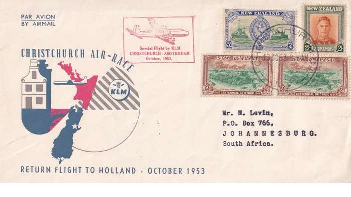 Air Mail, New Zealand, JHB.