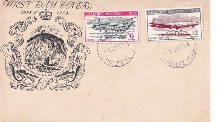 First Day Cover, Lundy, Bristal