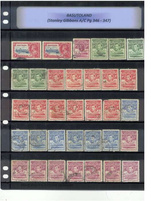 Basutoland Stamps without the black covers.