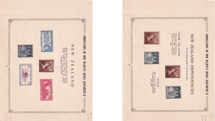 Coronation of Queen Elizabeth stamps.