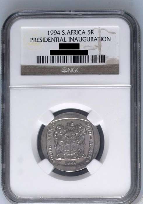 2xMS62 NGC GRADED -1994 PRESIDENTIAL INAUGURATION R5 COINS (BUILDING FACING BACK - Bid per Coin)