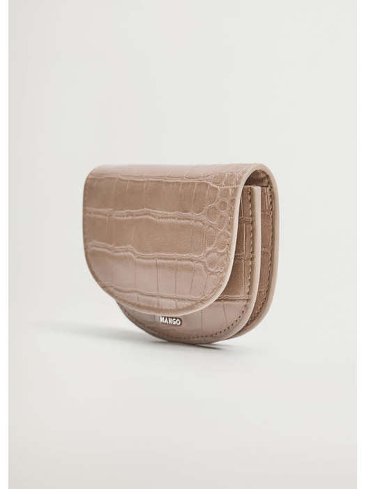 Mango Croc effect flap purse