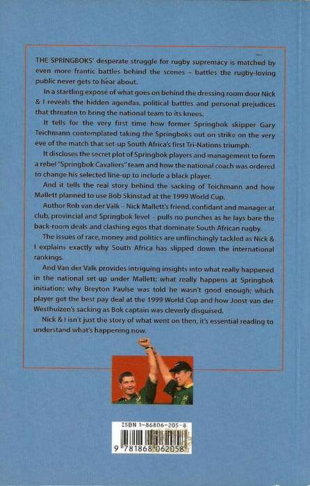 NICK and I  An Adventure In Rugby by Rob van der Valk