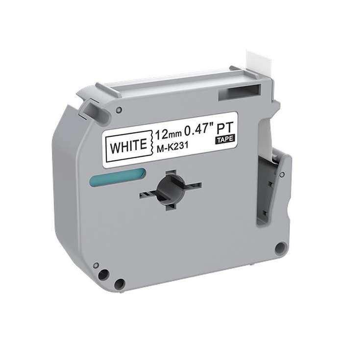 PUTY Compatible Brother TT2-MK231 Black on White 12mm Label Tape