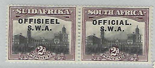 SWA - Official overprint - SACC 11b - Variety- No stop after Offisieel - mint hinged