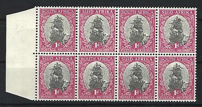 Union of SA - SACC 56 - Definitive issue -Variety -Red spot on mast and Doctor blade - Mint