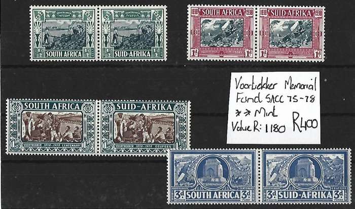 RSA - Union - SACC 75-78 - Voortrekker Memorial Fund - **mint