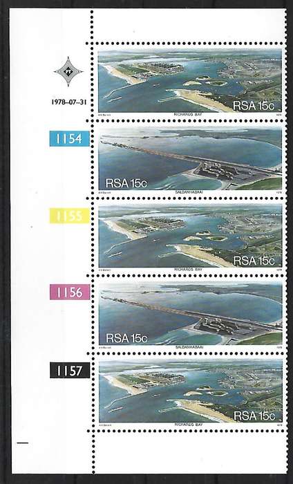 RSA - Control Blocks - SACC 446-447 - Richards Bay and Saldanha Bay - **mint