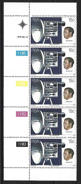 RSA - Control Blocks - SACC 459 - Invention of the Tellurometer - **mint