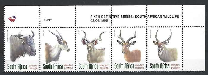 RSA 6th definitive - SACC 1089-93 - Additional values to series - **Mint